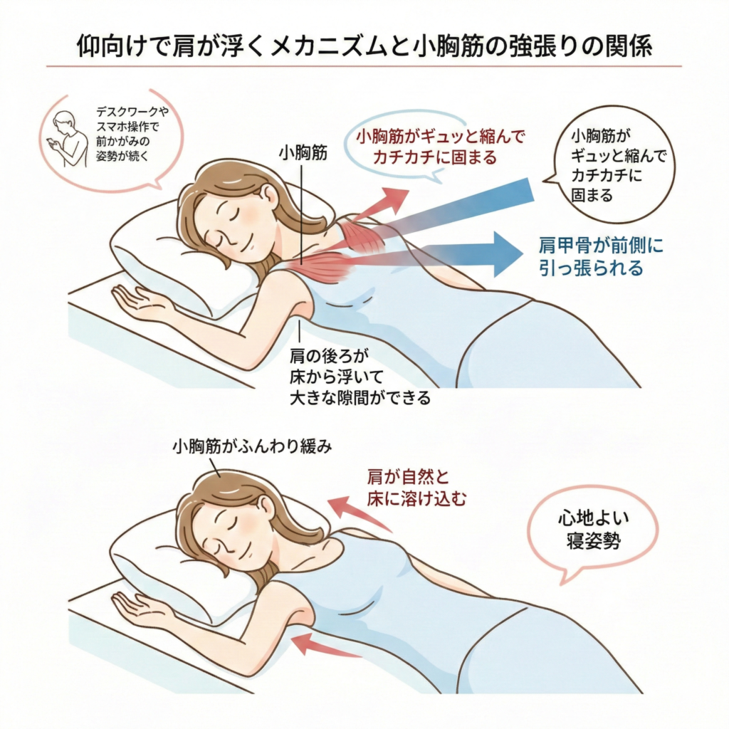 巻き肩　寝るとき