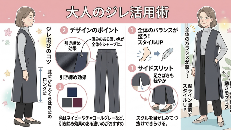 60代のぽっこりお腹をファッションで解決!太め体型を美しく見せるコツ